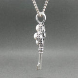 Estate Lagos SS Caviar Pearl Key Pendant