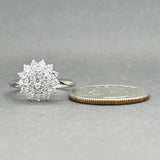 Estate 14K W Gold 0.70ctw Diamond Cocktail Ring