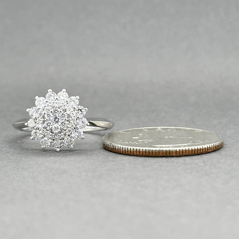 Estate 14K W Gold 0.70ctw Diamond Cocktail Ring