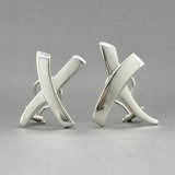 Estate Tiffany & Co SS Picasso Graffiti X Earrings