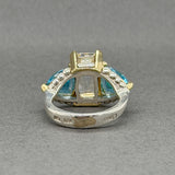 Estate Lagos SS 18 8.75ctw Topaz Caviar Cocktail Ring