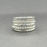 Estate David Yurman SS 0.22ctw Diamond 6 Band Stax Ring