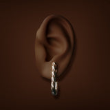 Estate 14K Y Gold J Hoop Earrings