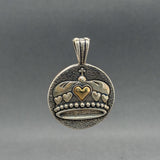Estate SS 14 Crown Heart Pendant