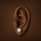 14K Y Gold 3.00ctw F/VS1 Lab-Created Diamond Martini Set Earrings