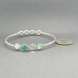 Estate Ippolita SS Multigem Doublet Bangle Bracelet