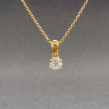Estate 14K Y Gold 0.39ct G/VS2 Diamond Solitaire Pendant