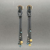 Estate David Yurman SS 18 Multistone Tassel Dangle Earrings