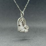 Estate 14K W Gold 0.51ctw H-I/VS2-SI1 Diamond Heart Pendant