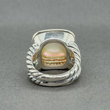 Estate David Yurman SS 9.50ct Moonstone & Diamond Albion Ring