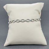 Estate 14K W Gold 0.40ctw I-J/SI2-I1 Diamond Cable Link Bracelet
