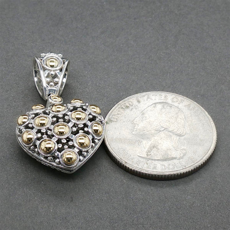 Estate John Hardy SS 18 Dot Heart Pendant