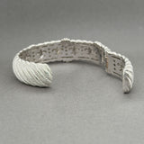 Estate Judith Ripka SS CZ Cuff Bracelet
