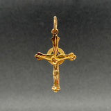 Estate 22K Y Gold 34.3mm Crucifix Pendant