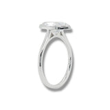 14K W Gold Marquise Shape Bezel Set Solitaire Mounting