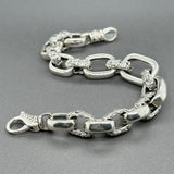 Estate Jai SS Floral Cable Link Bracelet