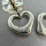 Estate Tiffany & Co. Peretti SS 14 Open Heart Stud Earrings
