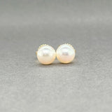 Estate Tiffany & Co. 18K Y Gold 7mm Akoya Pearl Stud Earrings