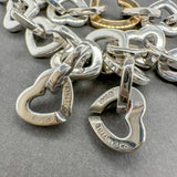 Estate Tiffany & Co SS 18 Heart Link Bracelet