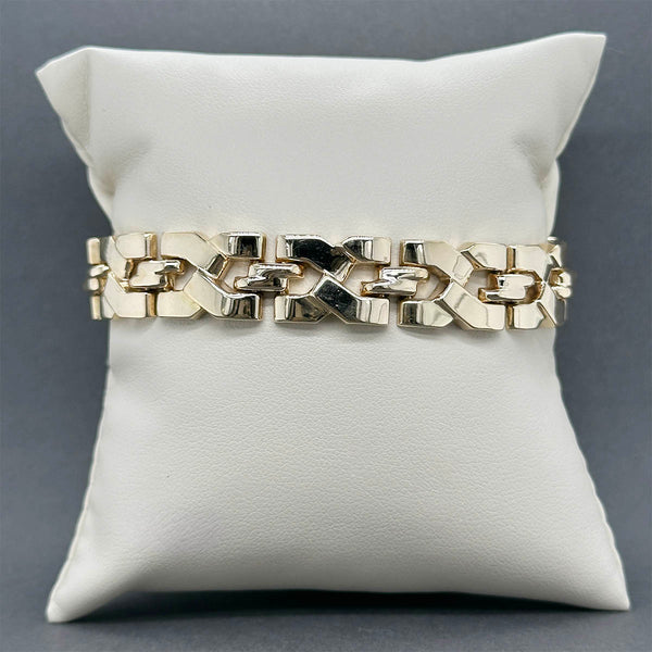 Estate 14K Y Gold 12.31mm Stampado Bracelet