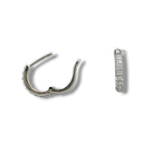 18K W Gold 0.20ctw G/SI1 Diamond Hoop Earrings
