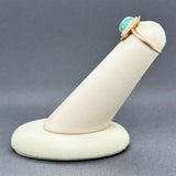 Estate Art Deco 10K R Gold 1.63ct Turquoise Ring