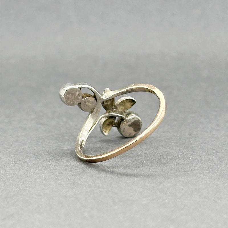 Estate SS 14 Art Nouveau 0.17ctw Diamond Ring