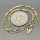 Estate 14K Y Gold 1.0mm 18.5” Box Chain