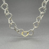 Estate David Yurman SS 18 Heart Link Necklace