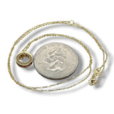 14K Y Gold 0.52ctw Garnet Rondell Pendant