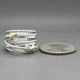 Estate David Yurman SS 18 Double X Crossover Ring