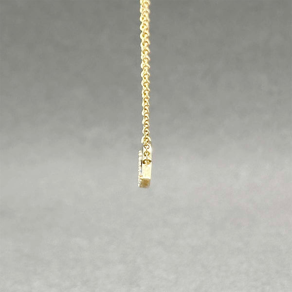 Estate 14K Y Gold 0.04ctw Diamond Evil Eye Pendant