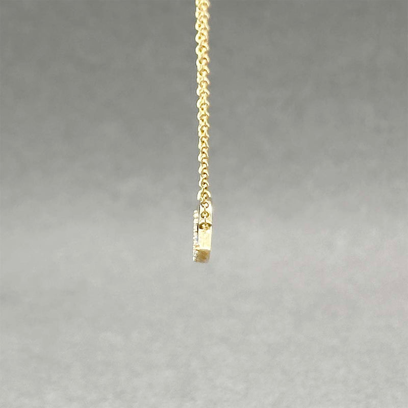 Estate 14K Y Gold 0.04ctw Diamond Evil Eye Pendant