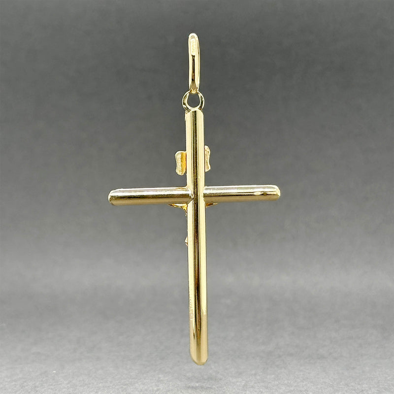 Estate 14K Y Gold 47.68mm INRI Crucifix Pendant
