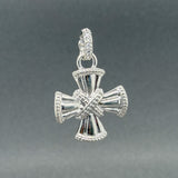 Estate Judith Ripka SS CZ Cross Enhancer Pendant