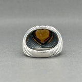 Estate David Yurman SS 14 2.26ct Citrine Heart Cable Ring