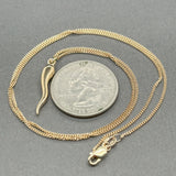 Estate 14K Y Gold Italian Horn Pendant