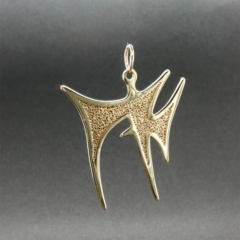 Estate 14K Y Gold Modern Chai Pendant