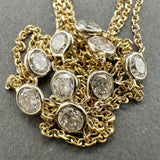 Estate 14K Y Gold 1.37ctw G-H/SI1-2 Diamond By The Yard Necklace