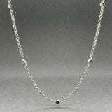 Estate 14K W Gold 0.45ctw Sapphire By The Yard Necklace