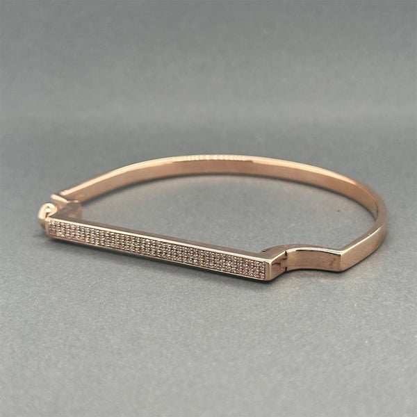 Estate Monica Vinader SS 0.23ctw Diamond Signature Pave Diamond Bangle