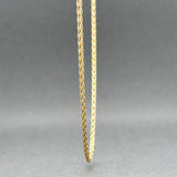 Estate 14K Y Gold 1.47mm 21” Wheat Chain