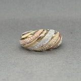 Estate 14K Tri-Color Gold 0.39ctw Diamond Ring