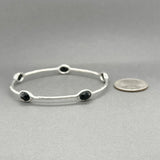 Estate Ippolita SS 6.80ctw Onyx Rock Candy Bangle Bracelet