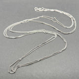 Estate 18K W Gold 30” Double Curb Chain