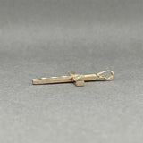 Estate 14K Y Gold 0.005ct K/I1 Diamond Cross Pendant