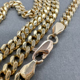 Estate 14K Y Gold 4.4mm 24.75” Curb Link Chain