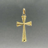 Estate 14K Y Gold 34.5mm Cross Pendant