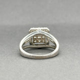 Estate 14K W Gold 1.93ctw H-I/SI1-2 Diamond Cluster Ring