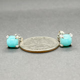 Estate Tiffany & Co. Picasso SS 3.00ctw Amazonite Sugarstack Stud Earrings